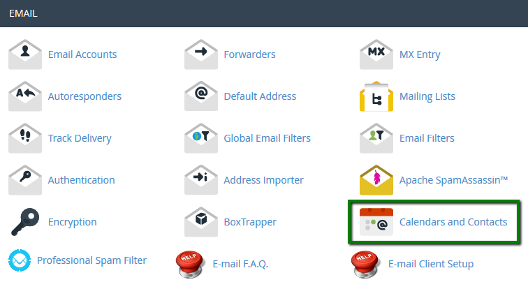 How to use cPanel Calendars and Contacts Client