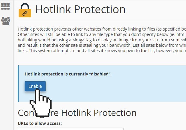 How to set up hotlink protection