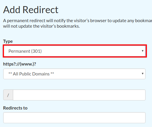 How to create a site/domain redirect in cPanel