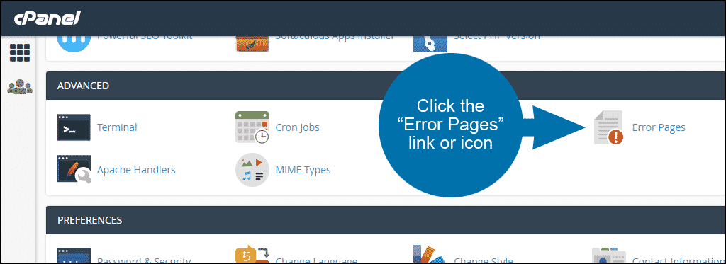 How to add custom error pages
